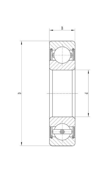 Deep groove ball bearing drawing Deep groove ball bearing drawing