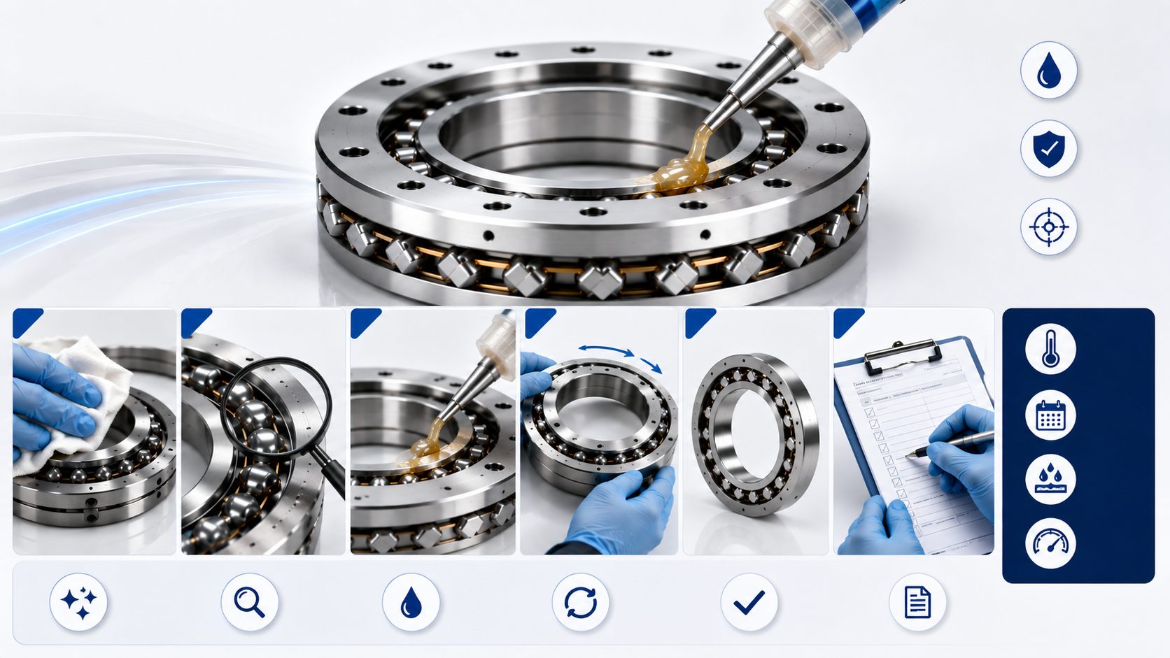 Crossed roller bearing maintenance guide