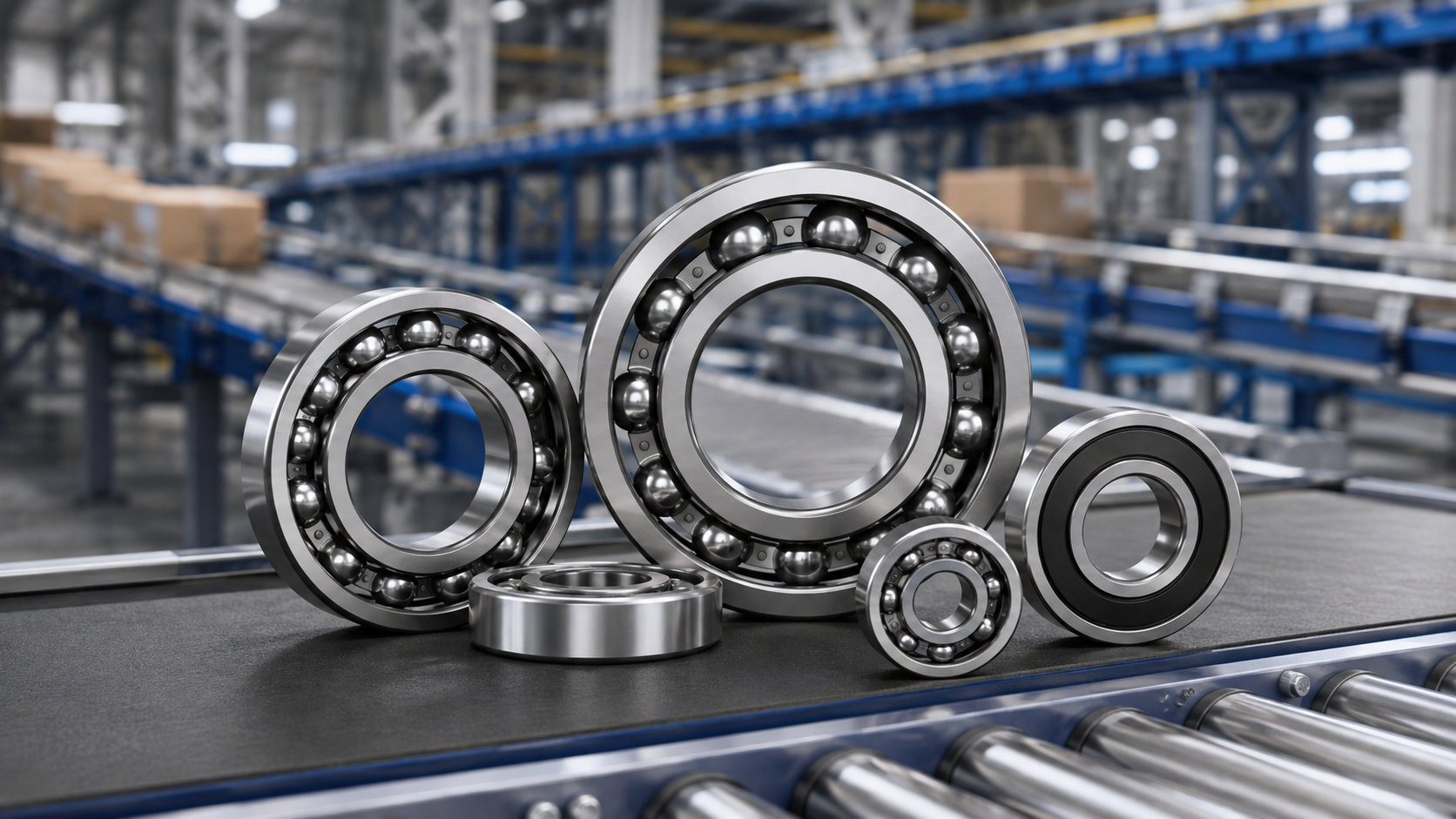 Deep groove ball bearings for conveyor rollers and pulleys