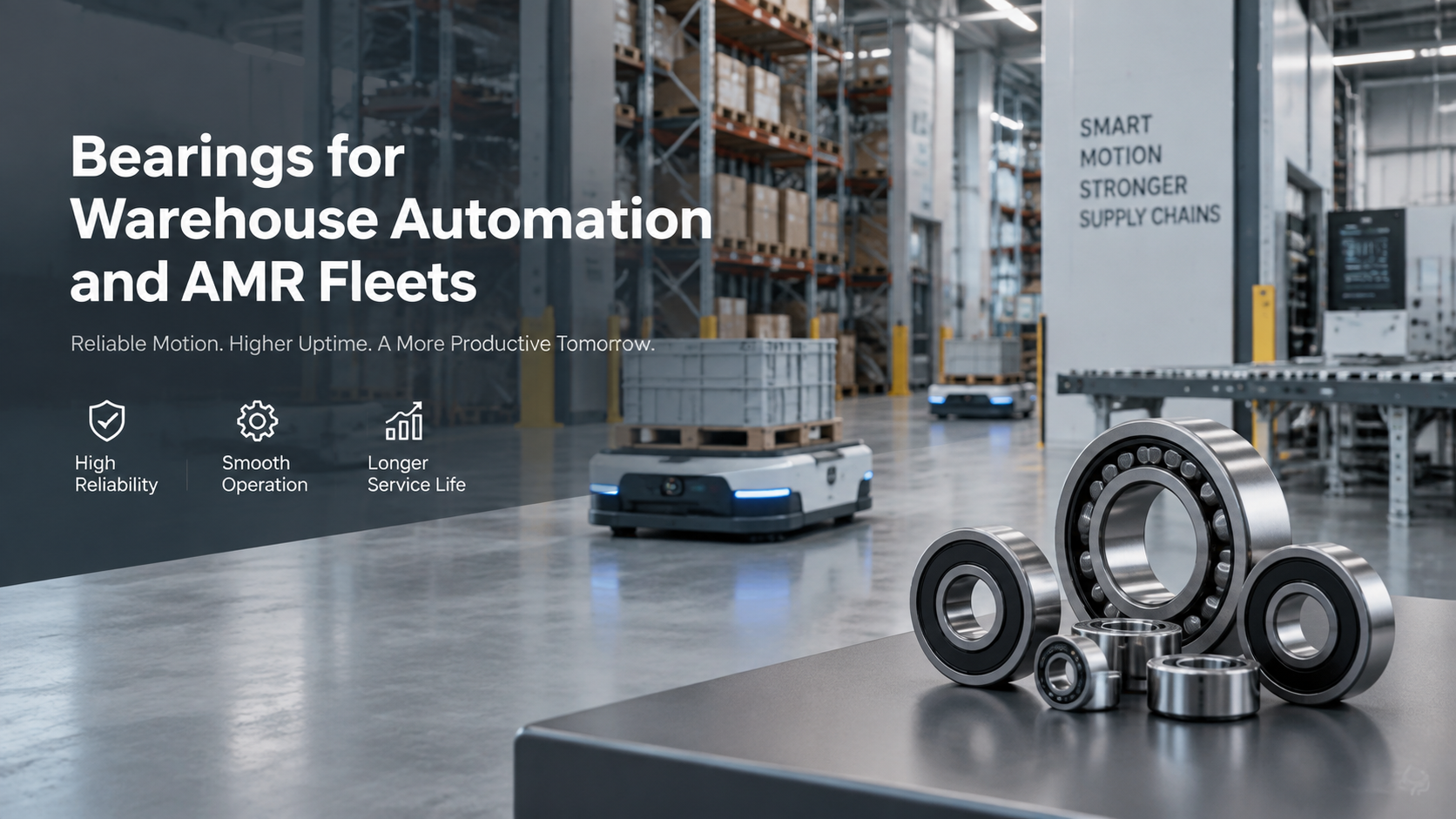 Bearings for Warehouse Automation and AMR Fleets